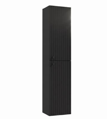 Badkamerkast Fargo 37 x 32 x 170 cm – Mat Zwart, Verzenden, Nieuw, (Half)hoge kast