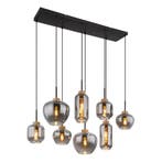 Hanglamp MATT 105.0 cm 8-lichts Zwart, Smoked, Ophalen of Verzenden, Nieuw, Metaal, 75 cm of meer