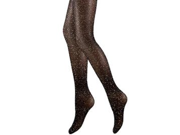 Glitterpanty - Visgraat - Zwart-Zilver, Verzenden, Nieuw