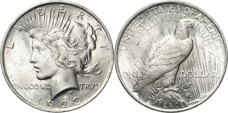 Dollar 1922, Vereinigte Staaten von Amerika, Postzegels en Munten, Munten | Amerika, Verzenden