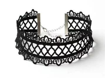 Veiling - Choker - Zwart - Kant / Lace, Nieuw
