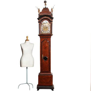 Amsterdams Staand Horloge in wortelnoten gesign Jan Gobels, Antiek en Kunst, Ophalen of Verzenden