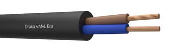 Draka VMVL Flexibele Vinyl Kabel 2x1mm² Zwart Eca Klasse -, Verzenden, Nieuw, Overige typen