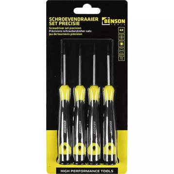 Benson Precisie schroevendraaierset - 4-delig - Torx & Kr..., Ophalen of Verzenden, Nieuw