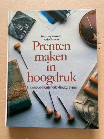 Prenten maken in Hoogdruk - Linos - Houtsnede + Houtgravure, Verzenden, Zo goed als nieuw, Tekenen en Schilderen