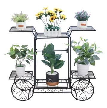 Grote Plantenstandaard - Nieuwe Tuinkar van Smeedijzer, Verzenden, Nieuw, Metaal, Balkon