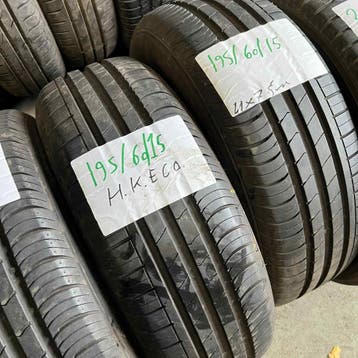 2 x Hankook Kinergy Eco 195-60-15 Zomerbanden 7,5mm, Gebruikt, 15 inch, Ophalen of Verzenden, Band(en)