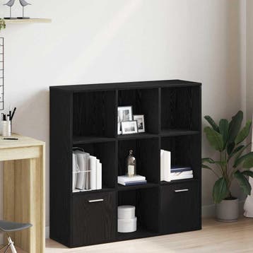 vidaXL Boekenkast 98x29x97,5 cm bewerkt hout zwart, Verzenden, Nieuw, Overige houtsoorten