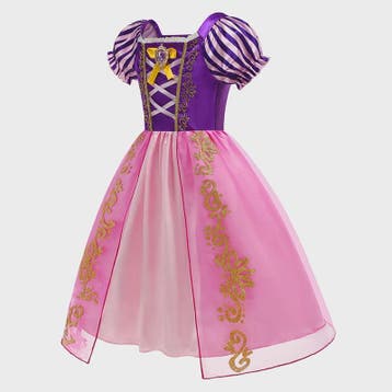Prinsessenjurk Rapunzel voor Meisjes - Paars met Pofmouwen |, Verzenden, Nieuw