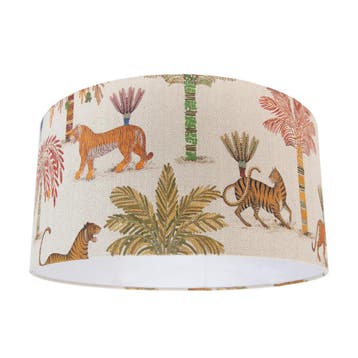 Stoffen lampenkap multicolor met dierenprint 50/50/25, Verzenden, Nieuw, Rond