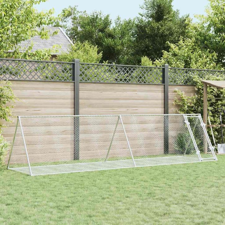 vidaXL Konijnenhok 400x105x91 cm gegalvaniseerd staal, Dieren en Toebehoren, Knaagdieren en Konijnen | Hokken en Kooien, Nieuw