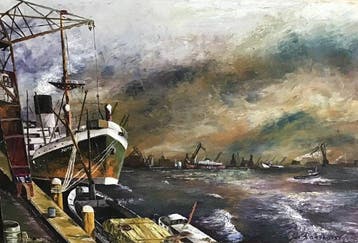 C. Raaphorst (XX) - De haven, Antiek en Kunst, Kunst | Schilderijen | Klassiek