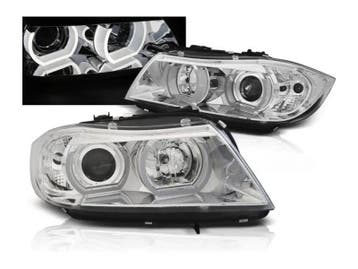 Xenon koplampen 3D U-LED Chrome geschikt voor BMW E90 E91, Auto-onderdelen, Verlichting, Verzenden, Nieuw, BMW