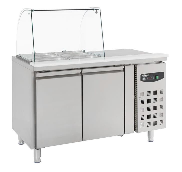 Combisteel Saladette 2x 1/1 GN | Volledig RVS | 2 Deuren Met, Witgoed en Apparatuur, Koelkasten en IJskasten, Ophalen of Verzenden