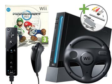 Nintendo Wii Starter Pack - Mario Kart Motion Plus Black, Ophalen of Verzenden, Zo goed als nieuw