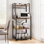 4-laags Keukenrek met Mand  Magnetronrek en Koffiebar Statio, Verzenden, Nieuw