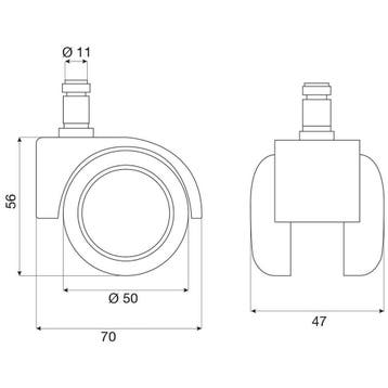 Set (5x) zachte wielen, Ø50mm, Ophalen of Verzenden, Nieuw in verpakking, Overige typen