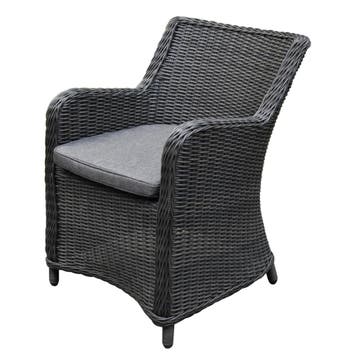 Bilbao premium dining tuinstoel antraciet, Ophalen of Verzenden, Nieuw, Wicker