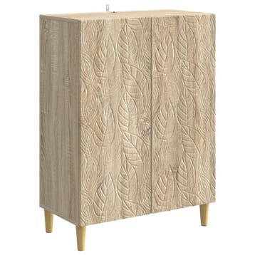 vidaXL Dressoir Sonoma Eiken 66 x 34,5 x 90 cm Bewerkt hout, Verzenden, Nieuw, Overige houtsoorten, Minder dan 50 cm