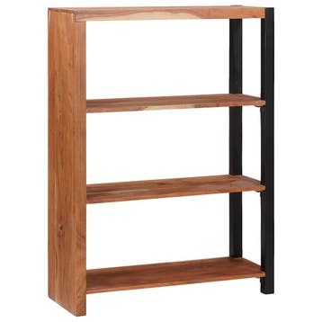 vidaXL Boekenkast Bruin 80 x 30 x 110 cm Massief Acaciahout, Huis en Inrichting, Kasten | Boekenkasten, Minder dan 50 cm, Verzenden