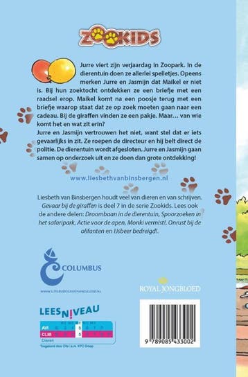 Gevaar bij de giraffen / Zookids - Liesbeth van Binsbergen, Verzenden, Gelezen, Liesbeth van Binsbergen