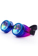 Goggles Steampunk Bril Blauw Paars Montuur Caleidoscoop Glaz, Kleding | Dames, Carnavalskleding en Feestkleding, Ophalen of Verzenden