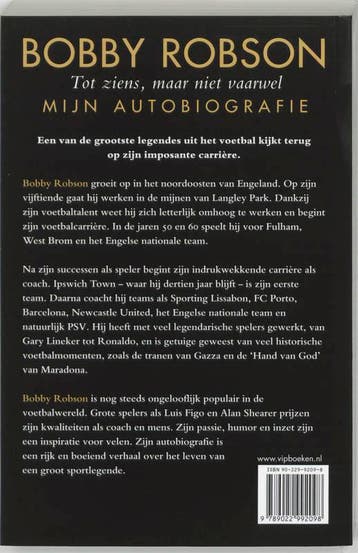 Bobby Robson: Tot ziens, maar niet vaarwel 9789022992098, Verzenden, Gelezen, R. Robson