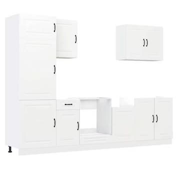Keukenkastenset Zwart 7-Delig – Met Wand- & Ovenkasten, Huis en Inrichting, Verzenden, Nieuw