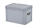 Koffer - 600 x 400 x H 439 mm - grijs - stapelbak met deksel, Ophalen of Verzenden, Nieuw