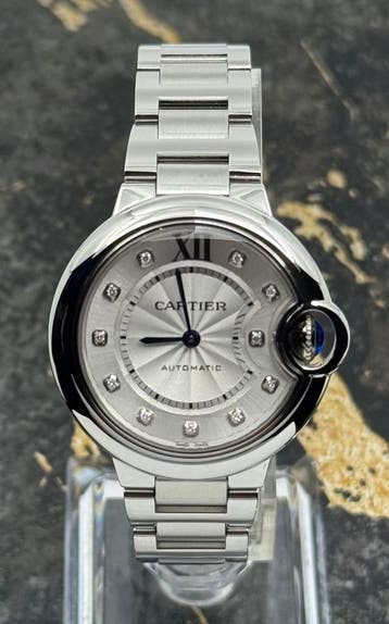 Cartier Ballon Blue de  - Diamond Dial 33mm - W4BB0021, Nieuw