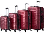 Juskys Rome - Kofferset - 4-delig - ABS - Bordeauxrood, Verzenden, Nieuw
