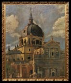 École Espagnole (XX) - La Cathédrale de La Almudena à Madrid