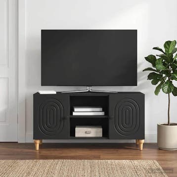 vidaXL TV-kast Zwart 102 x 34,5 x 50 cm Bewerkt hout, Minder dan 50 cm, Verzenden, Nieuw, Minder dan 100 cm