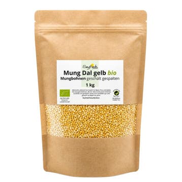 BIO-Moong/Mung Dal Gele Mungbonen - Gehalveerd/Geschild - 1, Ophalen of Verzenden, Nieuw