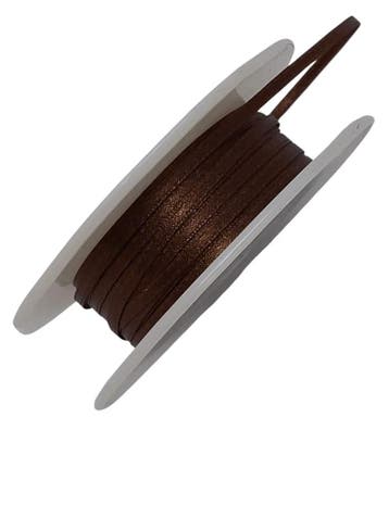 Dubbelsatijn lint 710 Bruin 3 mm rol 50 meter, Ophalen of Verzenden, Nieuw