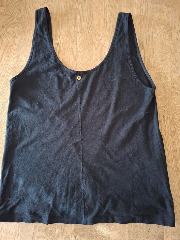 10 Days Amsterdam zwart topje wikkelrug maat M, Kleding | Dames, Tops, Zwart, Maat 38/40 (M), Zo goed als nieuw, Zonder mouw