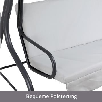 Hollywood Tuinschommel Lichtgrijs met Zonnedak (Stoelen), Tuin en Terras, Verzenden, Nieuw