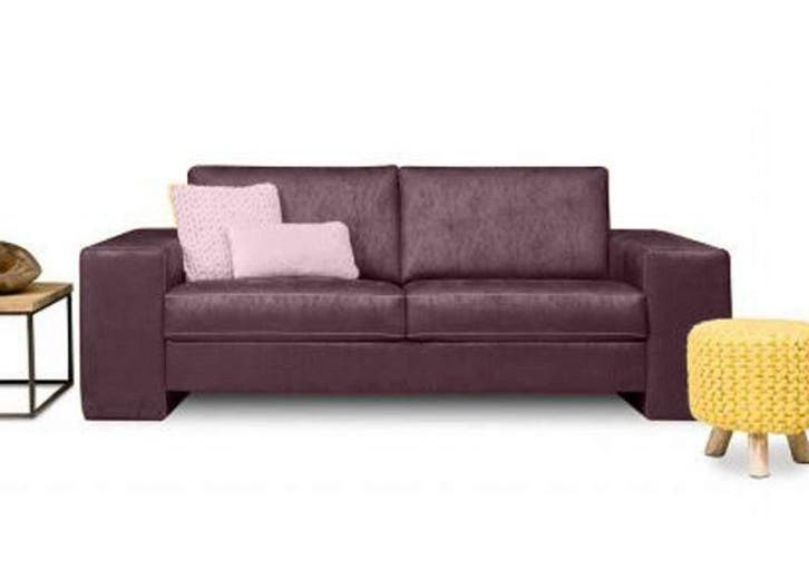 Bankstel Maassluis - rechte banken - Paars, Huis en Inrichting, Banken | Bankstellen, Nieuw, Stof