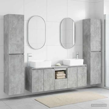 vidaXL Badkamermeubelset 5 st Betongrijs 33 x 34,5 x 160 cm, Verzenden, Nieuw