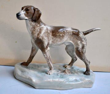 Amphora - Beeld, cane da caccia Pointer - 23 cm - Porselein