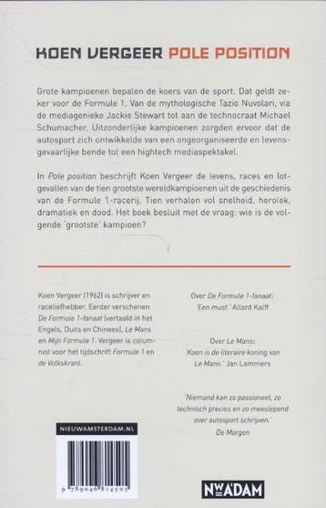 Pole position 9789046814505 Koen Vergeer, Verzenden, Gelezen, Koen Vergeer