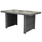Ibiza XL lounge-diningtafel 140x80xH70 cm antraciet, Tuin en Terras, Ophalen of Verzenden, Nieuw, Wicker