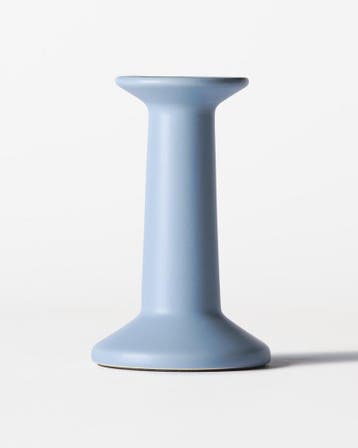 HEMA Kandelaar 8x12cm Zwier keramiek blauw, Verzenden, Nieuw, Blauw