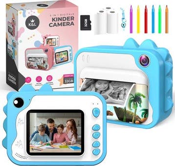 2dekans | K&L® 3 IN 1 Digitale Kindercamera + Instant print, Ophalen of Verzenden, Zo goed als nieuw