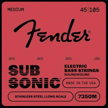 Fender 7350M SubSonic Bassnaren Stainless Steel Roundwound, Ophalen of Verzenden, Nieuw