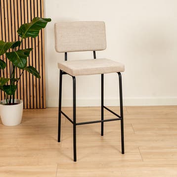 50% Korting: Scandinavische barkruk Espen beige gerecyclede, Ophalen, Zo goed als nieuw