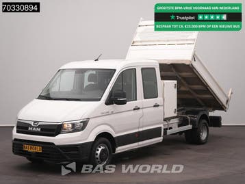 MAN TGE 5.120 Dubbel Cabine Kipper met Kist Dubbellucht 3,5t, Stof, Gebruikt, Euro 6, MAN