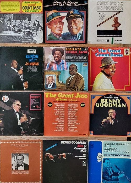 Count Basie, Benny Goodman - Collection of 12 x albums - LP, Cd's en Dvd's, Vinyl Singles