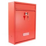 G2 Trent wandbrievenbus staal - rood, Tuin en Terras, Verzenden, Nieuw