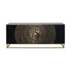 *WOONWINKEL* Kare Design Madeira Dark Zwart Dressoir Met Hou, Verzenden, Nieuw